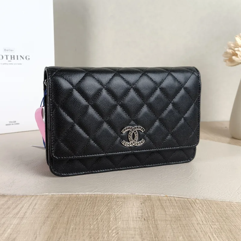 Chanel Crossbody Bag cf woc Black Calfskin One Size 19.2 × 3.5 × 12.3 cm — cover view 3 of 5