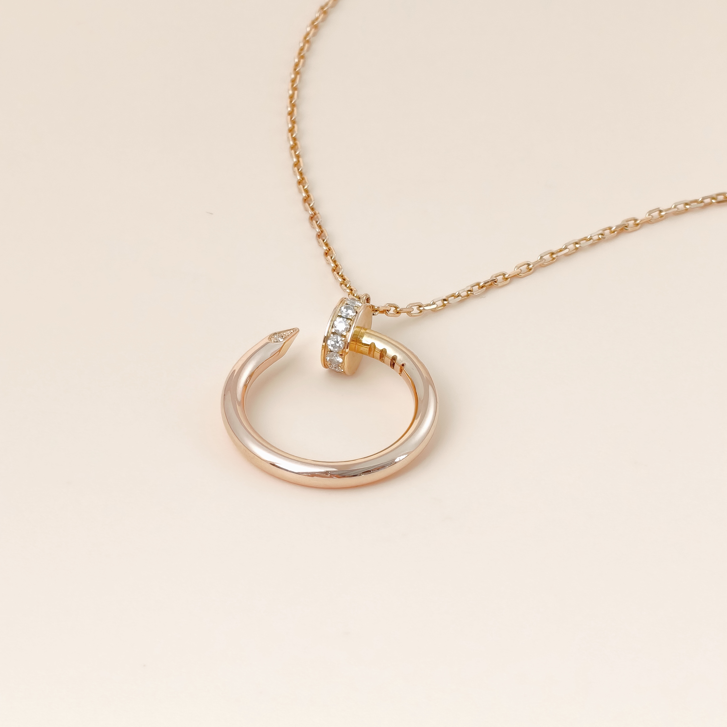 CARTIER Necklace Juste un Clou Necklace Rose Gold Diamond18KR ose Gold One Size42cm — cover view 4 of 11