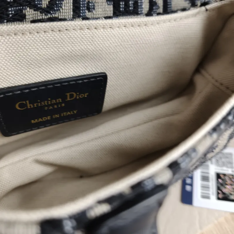 DIOR Top Handle Bag Saddle Blue Canvas Mini 19 × 6 × 15 cm — detail view 2 of 10
