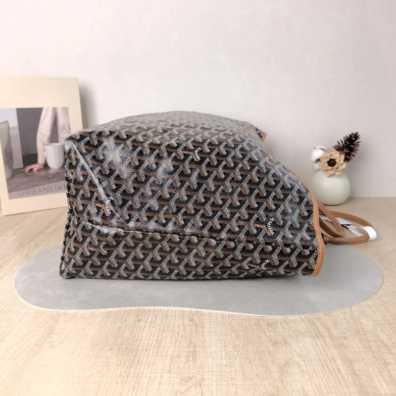 GOYARD Shoulder Bag SAINT LOUIS Shopping Tote Brown PVC Large 40 × 20 × 32 cm — detail view 7 of 12