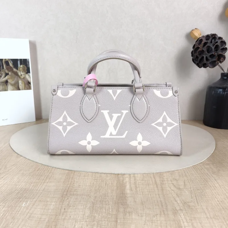 Louis Vuitton Crossbody Bag Onthego East West Two Straps Grey Monogram Empreinte Embossed Calfskin Small 25 × 10 × 13 cm — cover view 3 of 5