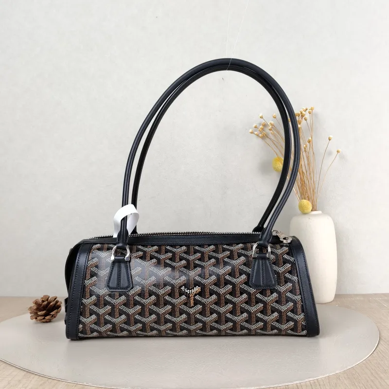 GOYARD Shoulder Bag bonbonniere Collection Black PVC One Size 30 × 10.5 × 12 cm