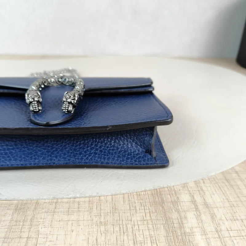 GUCCI Crossbody Bag Dionysus Navy Calfskinmini16.5 × 4.5 × 10 cm — detail view 4 of 13