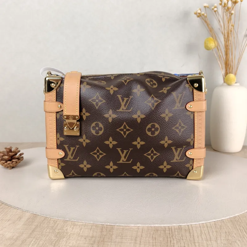Louis Vuitton Crossbody Bag Side Trunk Box Monogram PVC Medium 23.5 × 8.5 × 16 cm