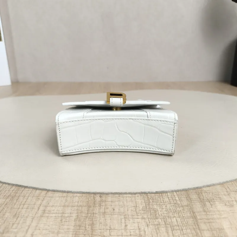BALENCIAGA Crossbody Bag Hourglass Hourglass Bag White Calfskin Mini12 × 5.5 × 8 cm — cover view 2 of 5