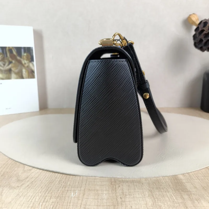 Louis Vuitton Crossbody Bag Twist Black Epi Embossed Calfskin Medium 23 × 9.5 × 17 cm — detail view 9 of 16