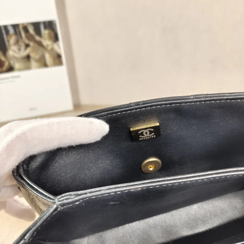 Chanel Crossbody Bag 24s Black Lambskin One Size 18 × 6 × 13 cm — detail view 13 of 13