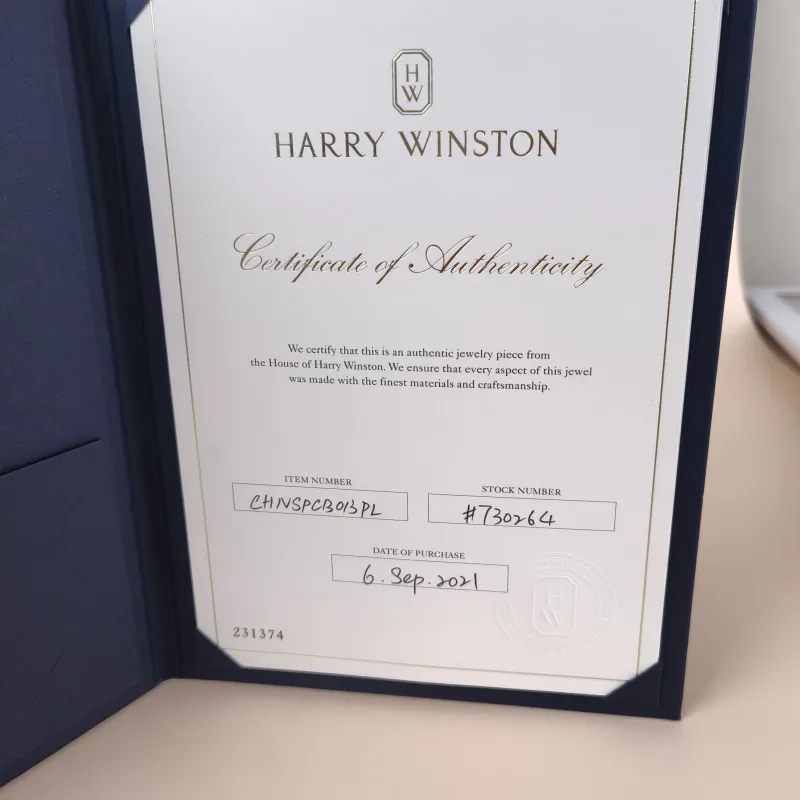 HARRY WINSTON Necklace HW Logo Pavé Diamond Necklace PT950One Size41cm — detail view 1 of 1