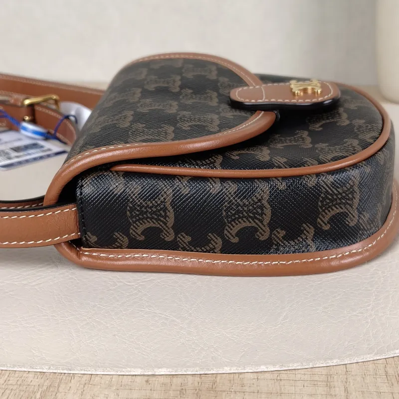 CELINE Crossbody Bag BESACE Monogram PV Cmini15 × 4 × 11 cm — detail view 3 of 11