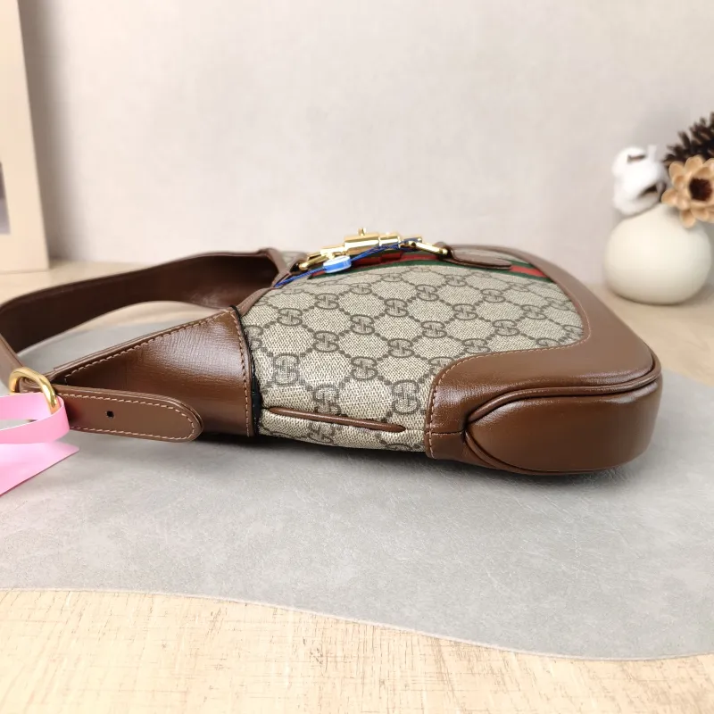 GUCCI Shoulder Bag Jackie 1961Collection Monogram PVC Medium 27.5 × 4 × 19 cm — detail view 2 of 14