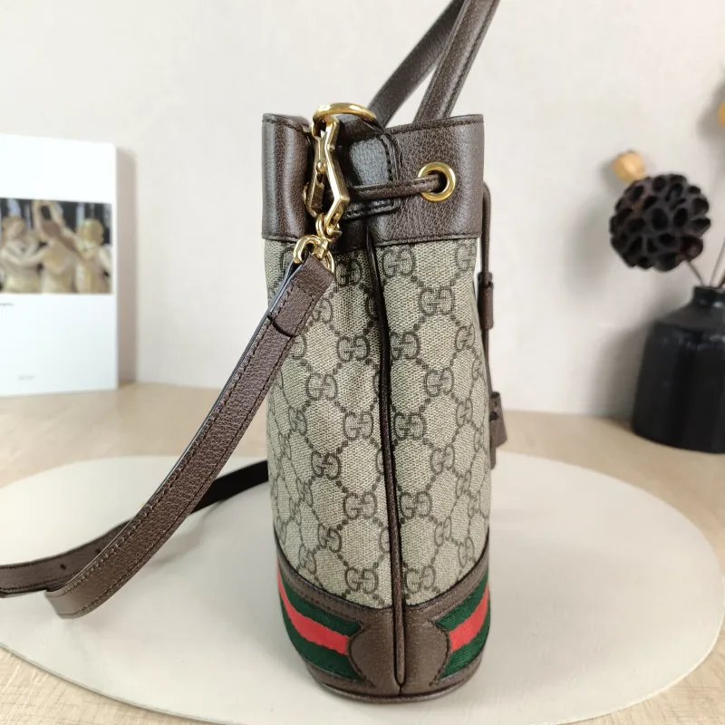 GUCCI Shoulder Bag Ophidia Bucket Bag Monogram PVC Small 20.5 × 11 × 26 cm — detail view 9 of 10