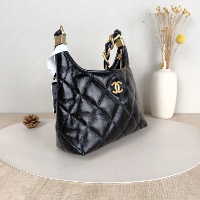 Chanel Shoulder Bag Hobo Black Lambskin Small 22.5 × 8.5 × 19.5 cm — cover view 3 of 6