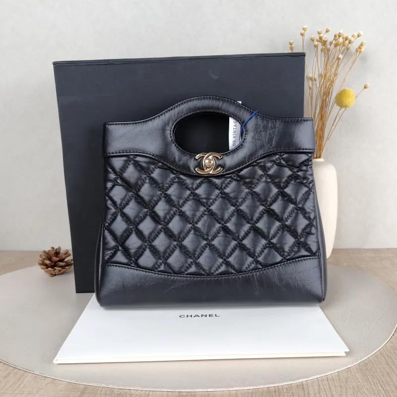 Chanel Crossbody Bag31Bag Black Waxed Leathermini23 × 5.5 × 22 cm — cover view 5 of 6