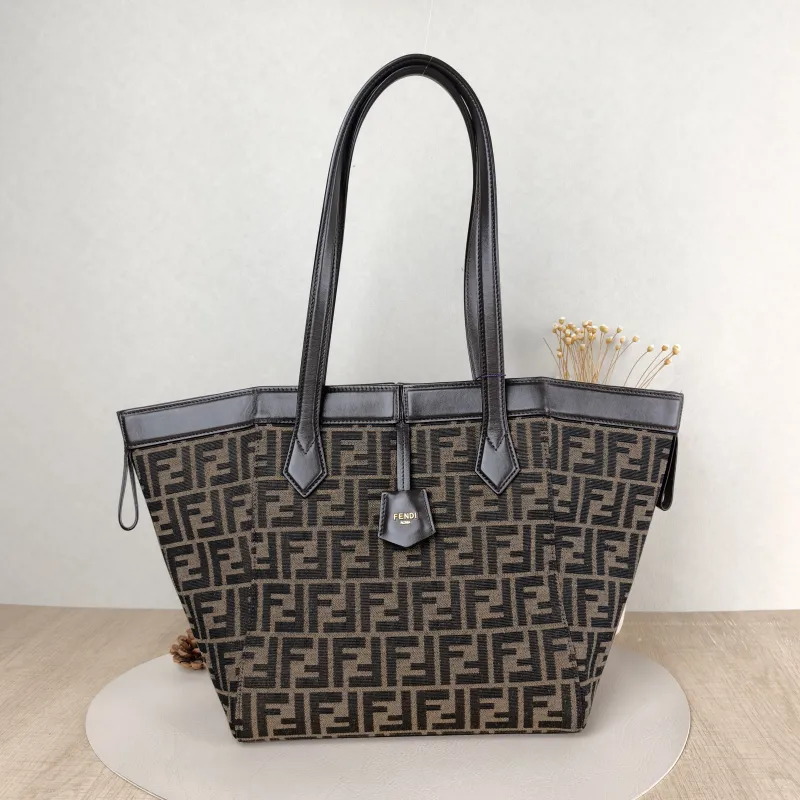 FENDI Crossbody Bag origami Monogram Calfskin Medium 27 × 16.5 × 27 cm