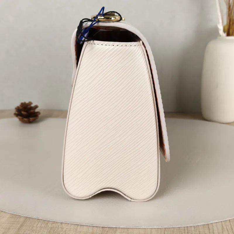 Louis Vuitton Crossbody Bag Twist White Epi Embossed Calfskin Pink 23 × 9.5 × 17 cm — detail view 12 of 14