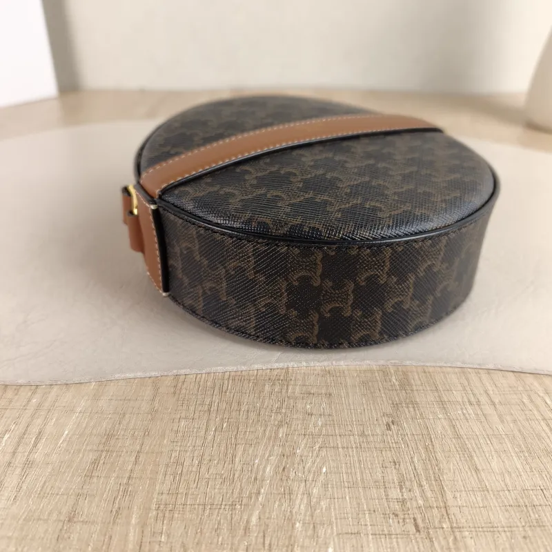 CELINE Crossbody Bag Triomphe Monogram PVC Mini 13.5 × 4 × 13.5 cm — detail view 8 of 10