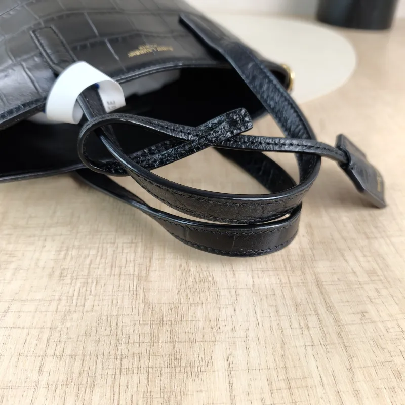 SAINT LAURENT Shoulder Bag SHOPPING Shopping Tote Black Embossed Calfskinmini18 × 8 × 17 cm — detail view 9 of 13