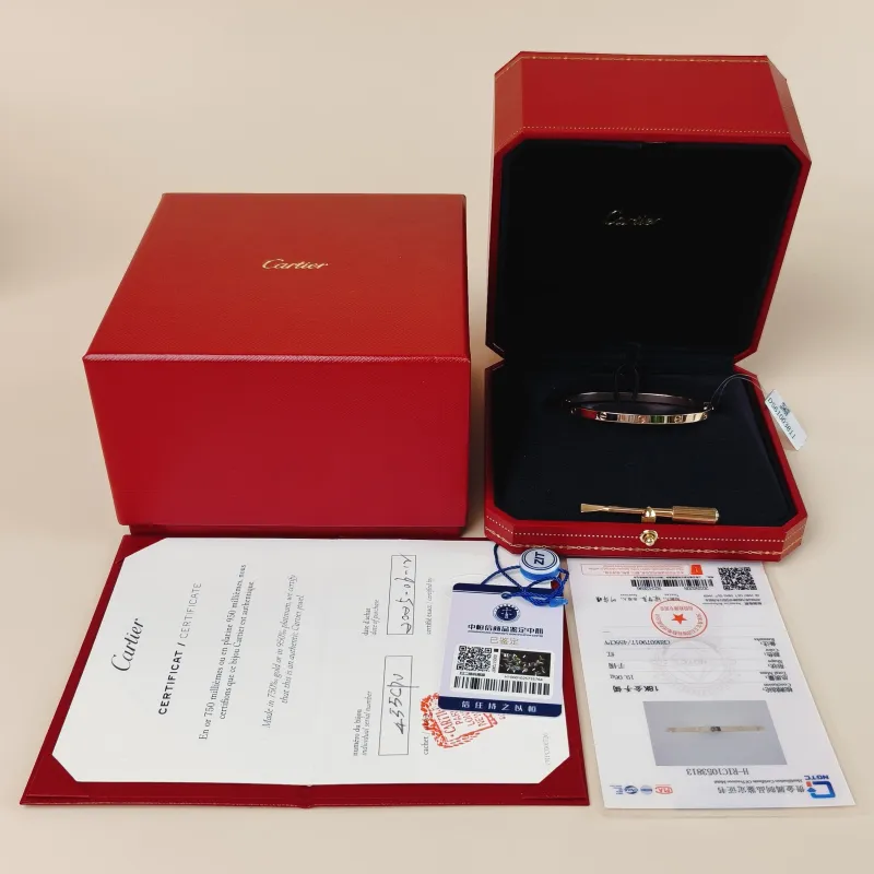 CARTIER Bangle Love Collection Bangle Rose Gold 18KR ose Gold Small Edition 17 — cover view 6 of 9