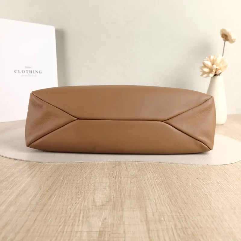 PRADA Shoulder Bag Aimée Brown Calfskin 31 × 9.5 × 18 cm — cover view 4 of 5