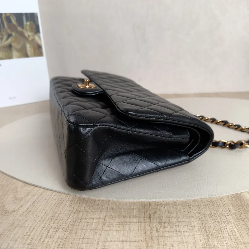 Chanel Crossbody Bag Classic Flap CF Black Calfskin Rose Gold Medium25.5 × 6.5 × 15.5 cm — cover view 5 of 10