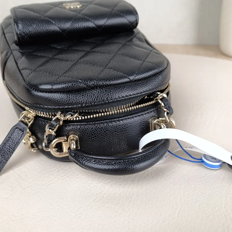 Chanel Backpack mini Backpack Collection Black Grained Calfskin One Size 13 × 9 × 18 cm — detail view 9 of 13