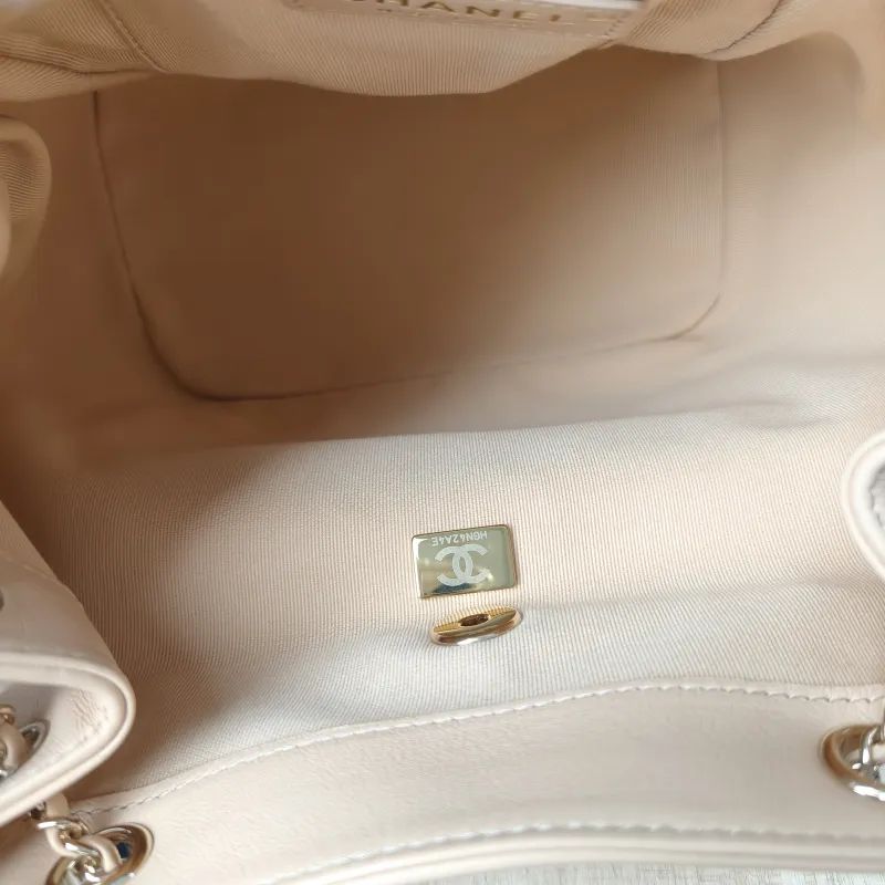 Chanel Backpack Duma Beige Calfskin Large 21 × 13 × 23 cm — detail view 9 of 13