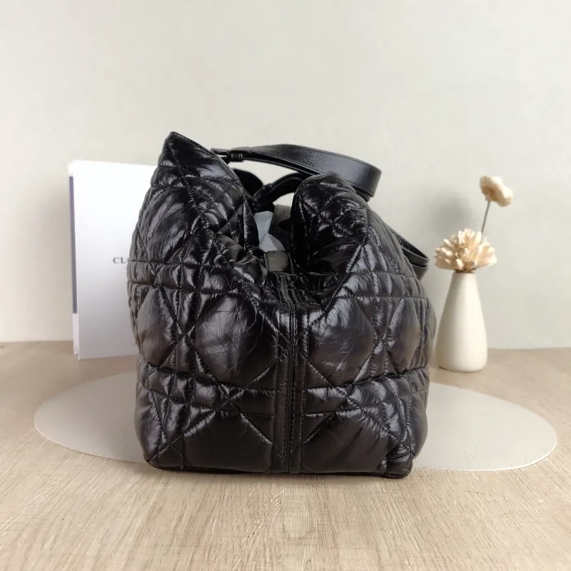 DIOR Top Handle Bag TOUJOURS Black Calfskin Large 37 × 21 × 27 cm — detail view 10 of 10
