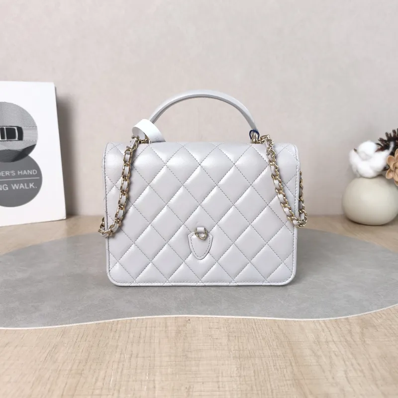 Chanel Backpack Backpack Grey Lambskin One Size 18.2 × 5 × 14 cm — cover view 4 of 5