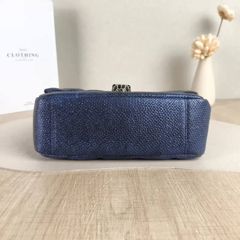 Bvlgari Crossbody Bag Serpenti Cabochon Navy Small 21.5 × 7 × 15 cm — cover view 4 of 5