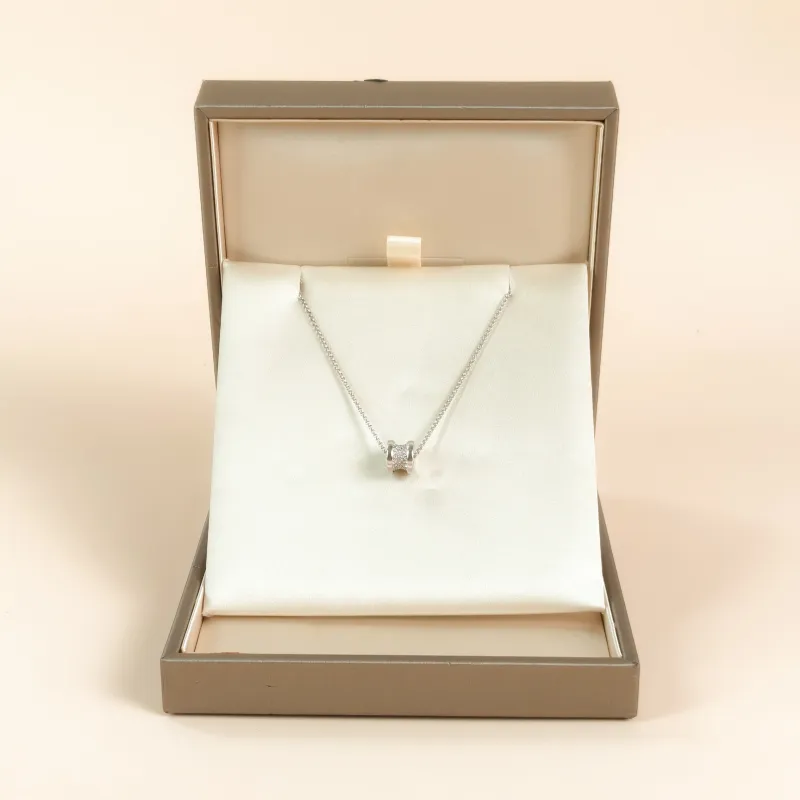 Bvlgari Necklace B.zero1 Pavé Diamond White Gold 18KW hite Gold Diamond Mini 44cm — cover view 3 of 9