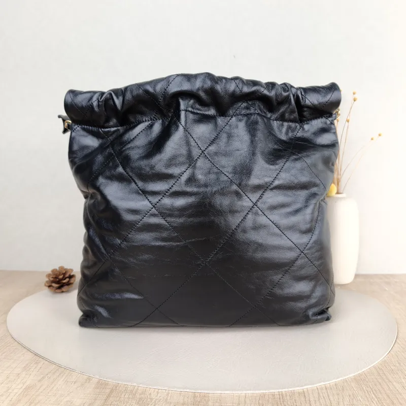 Chanel Shoulder Bag 22Bag Black CC alfskin Small 35 × 7 × 37 cm — cover view 2 of 5