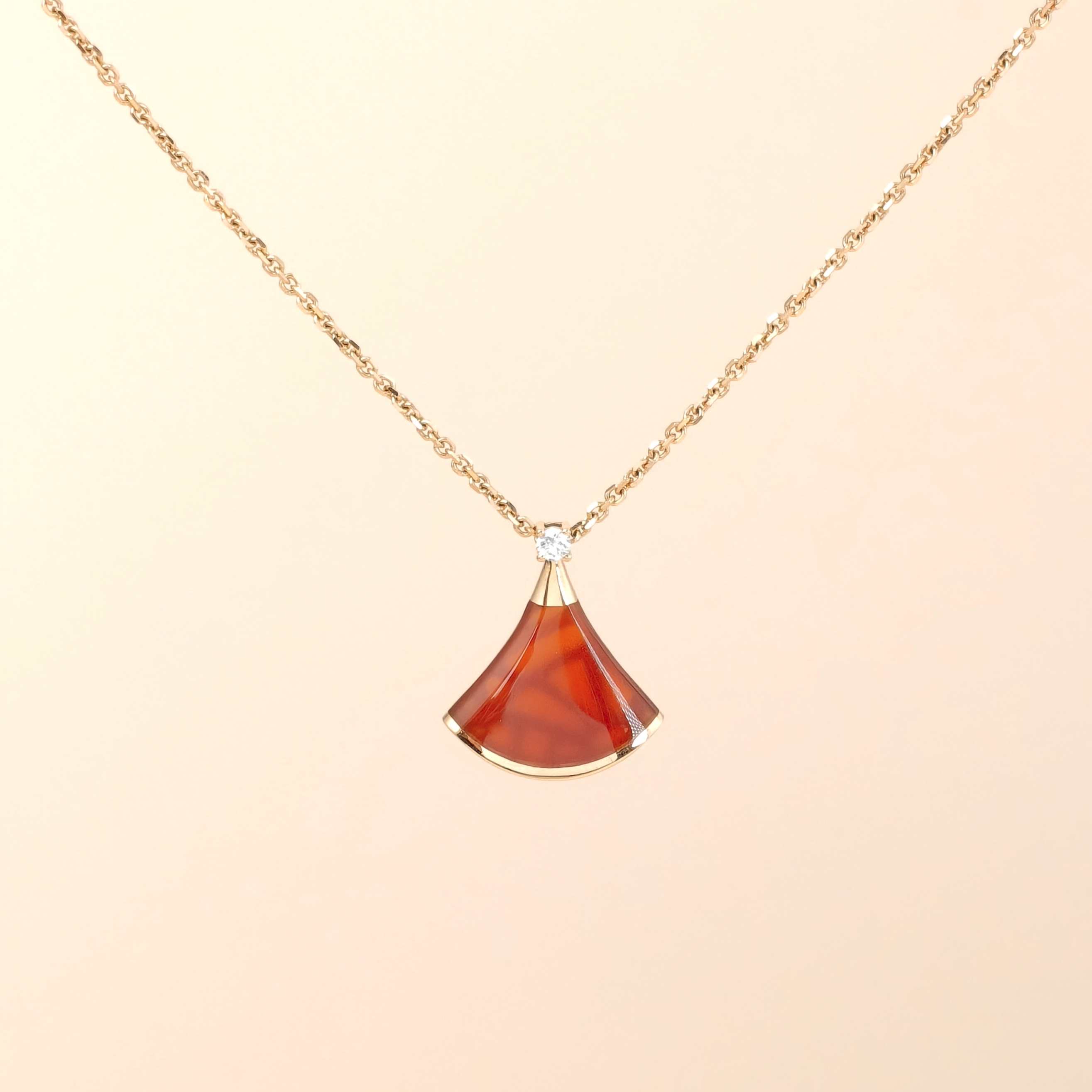 Bvlgari Necklace DIVAS’ DREAM Collection Diamond18KR ose Gold One Size Pendant1.5cm