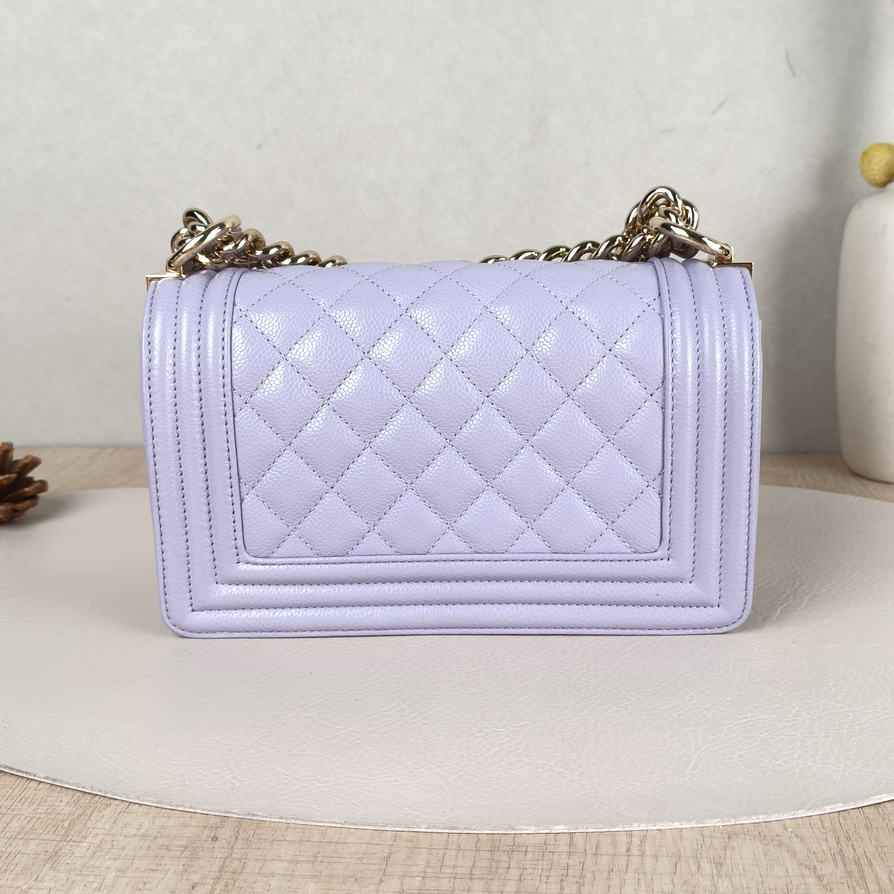 Chanel Crossbody Bag Le Boy Grained Calfskin Small20.5 × 8.5 × 12 cm — cover view 3 of 5