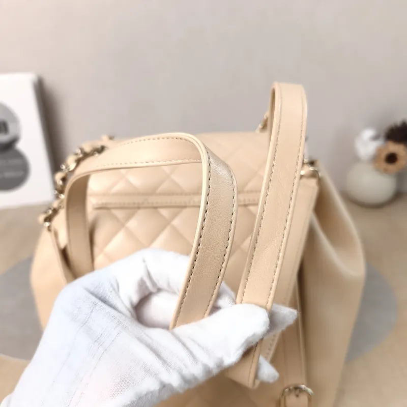Chanel Backpack Duma Beige Calfskin Large 21 × 13 × 23 cm — detail view 6 of 13