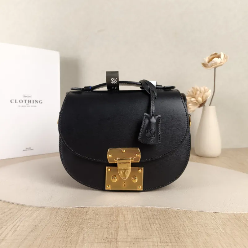 Moynat Crossbody Bag Flori Crossbody Bag Black Calfskin 20.5 × 9.5 × 16 cm