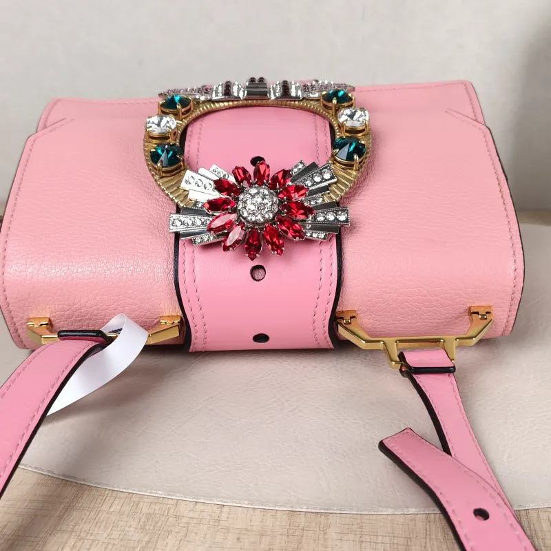 Miumiu Crossbody Bag Miu Lady Chain Bag Pink Calfskin One Size 22 × 10 × 13 cm — detail view 2 of 13