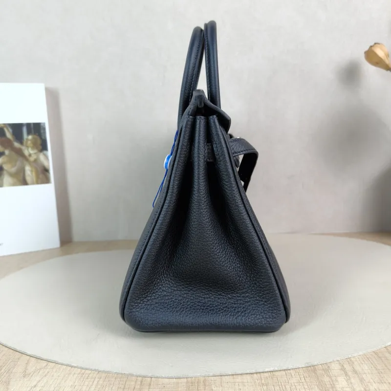 Hermès Top Handle Bag Birkin 25 Silver-Tone Hardware 89Black Silver-Tone Hardware Togo Calfskin Small 25 × 13 × 20 cm G — detail view 9 of 11
