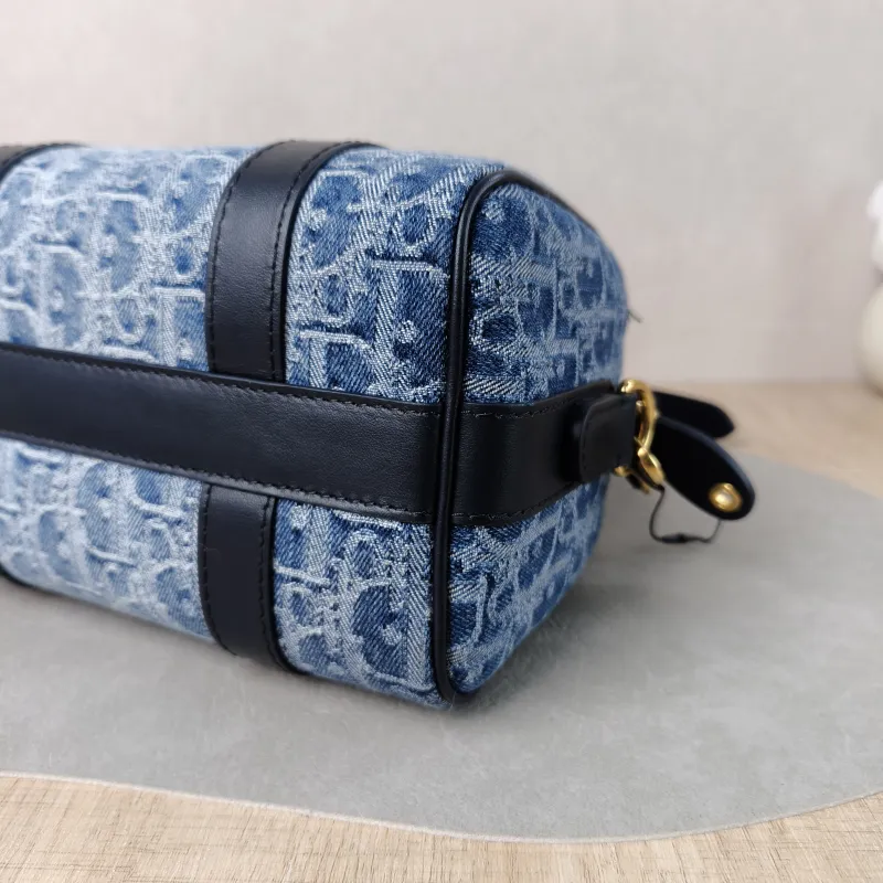 DIOR Crossbody Bag Groove 20 Top Handle Bag Blue Small 20.5 × 12 × 13.5 cm — detail view 13 of 13