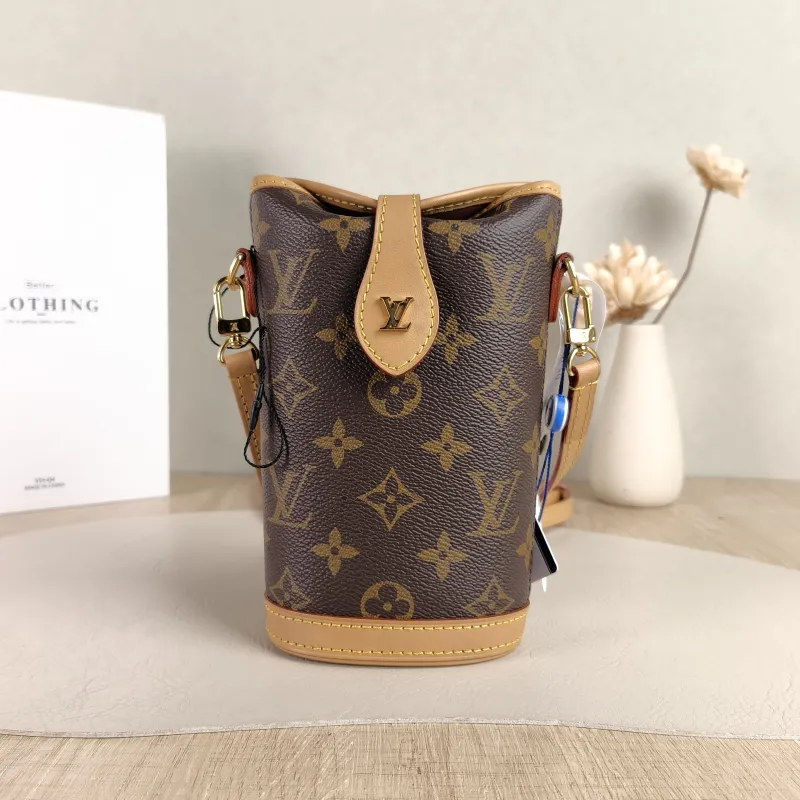 Louis Vuitton Crossbody Bag Fold Me Monogram PVC Mini 14.5 × 6.5 × 18 cm