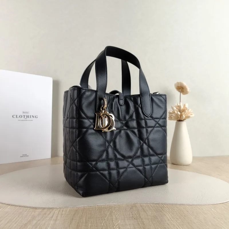 DIOR Shoulder Bag TOUJOURS Edition Black Calfskin Small 18.5 × 12 × 18.5 cm — cover view 3 of 6