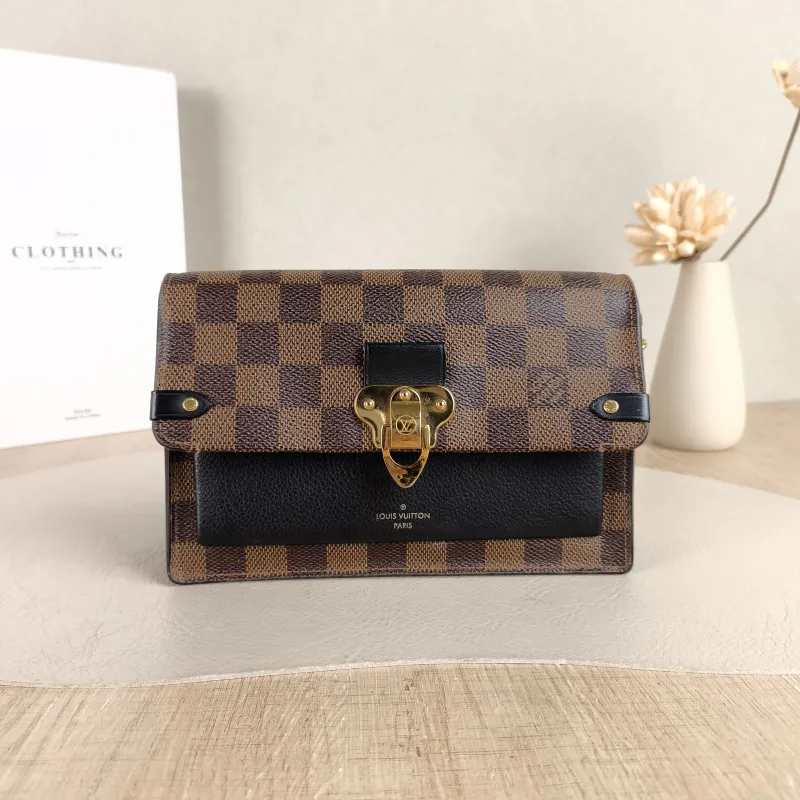 Louis Vuitton Crossbody Bag VAVIN woc Brown PVC Mini 19 × 4 × 12.5 cm