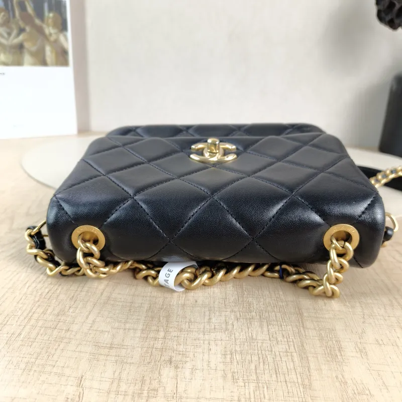 Chanel Crossbody Bag21b Black Lambskinmini19 × 6 × 16 cm — detail view 12 of 14