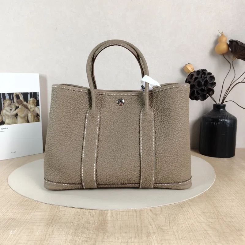 Hermès Top Handle Bag Garden Party 30 30 Negonda Calfskin Medium 30 × 13 × 21 cm G — cover view 3 of 5