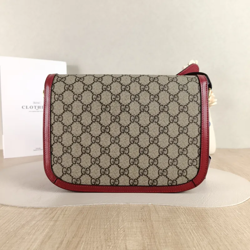 GUCCI Crossbody Bag Horsebit 1955 Horsebit Medium Monogram PVC Medium 25 × 8 × 18 cm — cover view 5 of 5