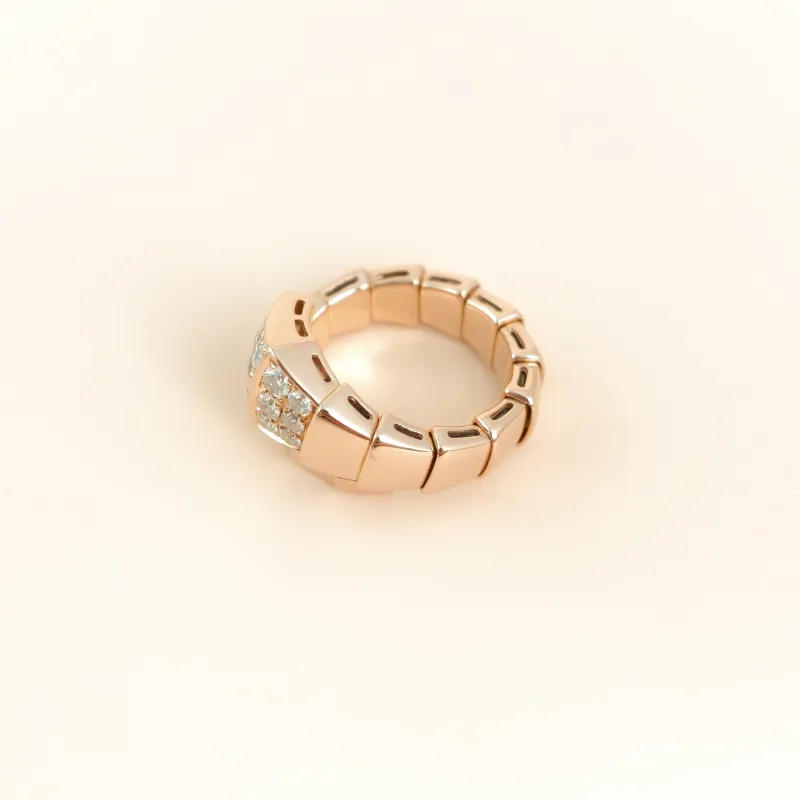 Bvlgari Ring Serpenti Viper Collection Ring Rose Gold Diamond18KR ose Gold One Size s — cover view 2 of 5
