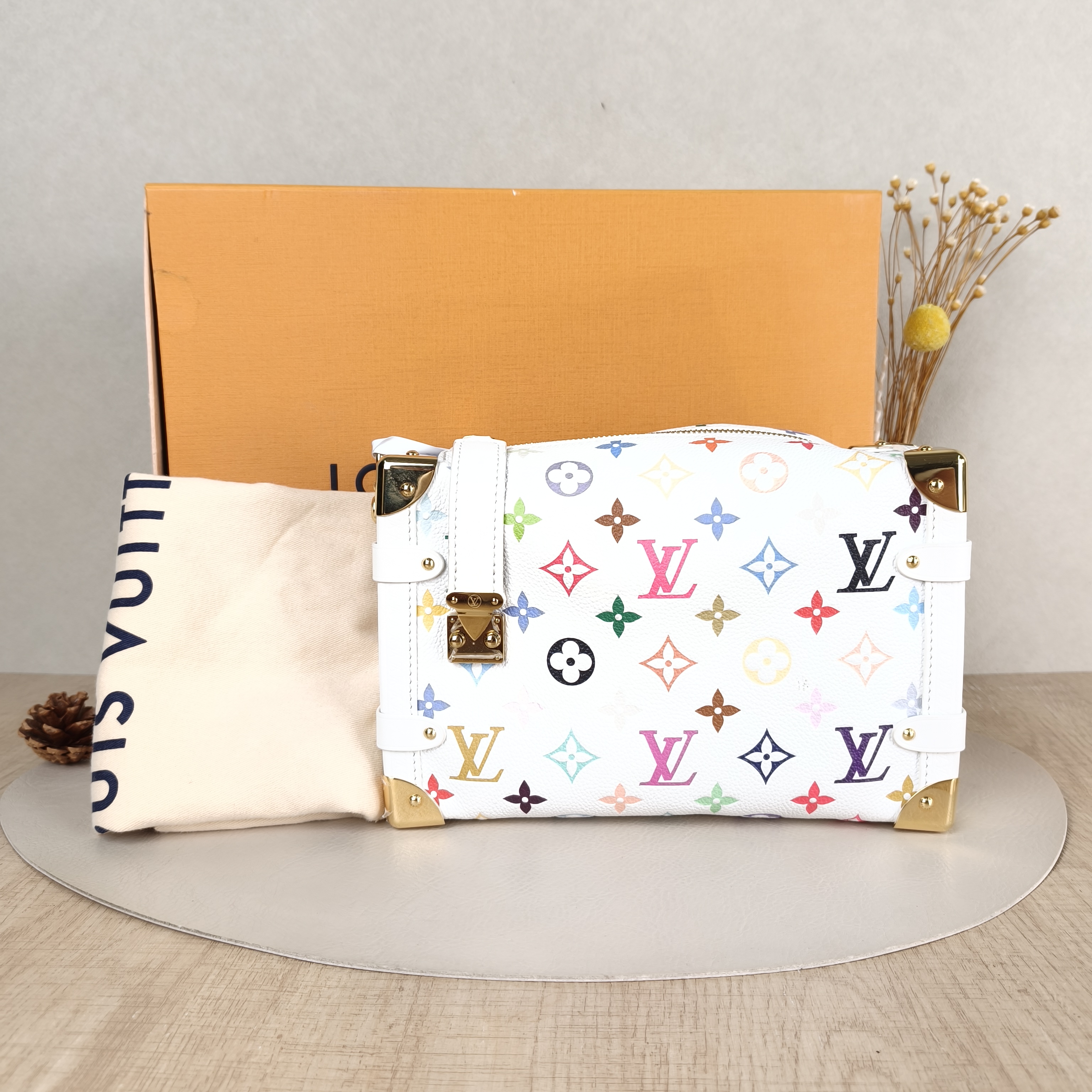 Louis Vuitton Crossbody Bag Side Trunk Box Multicolore PVC Medium23.5 × 8.5 × 16 cm — cover view 3 of 6