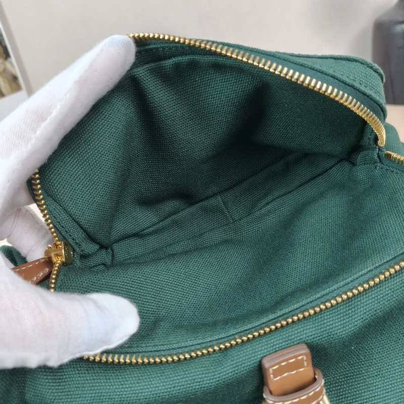 Miumiu Backpack Backpack Green Canvas Large25 × 12.5 × 29.5 cm — detail view 9 of 15