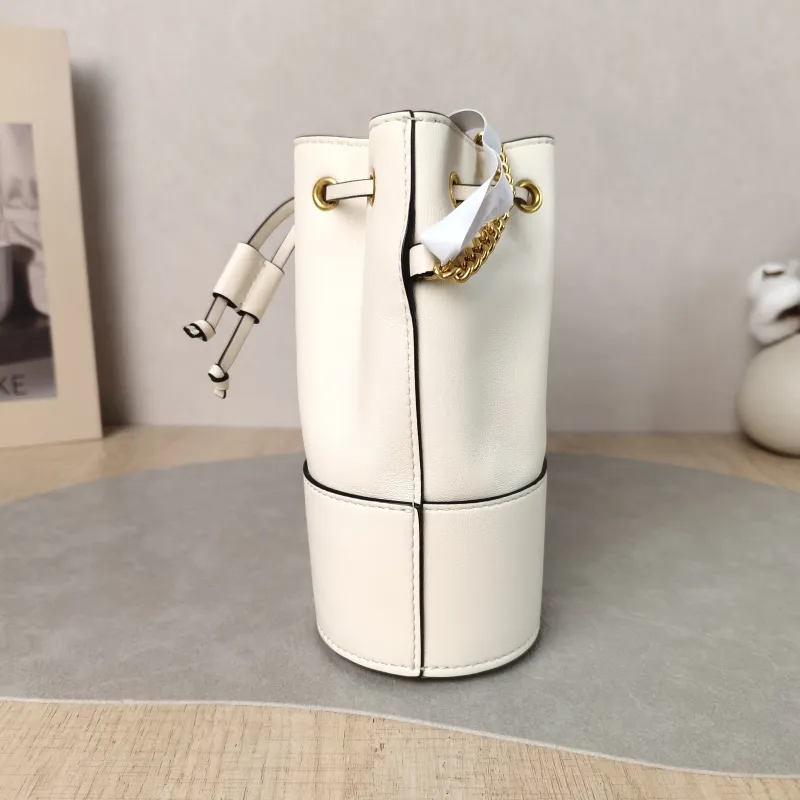 Valentino Shoulder Bag Bucket Bag White Calfskin 20 × 8.5 × 18 cm — detail view 4 of 11