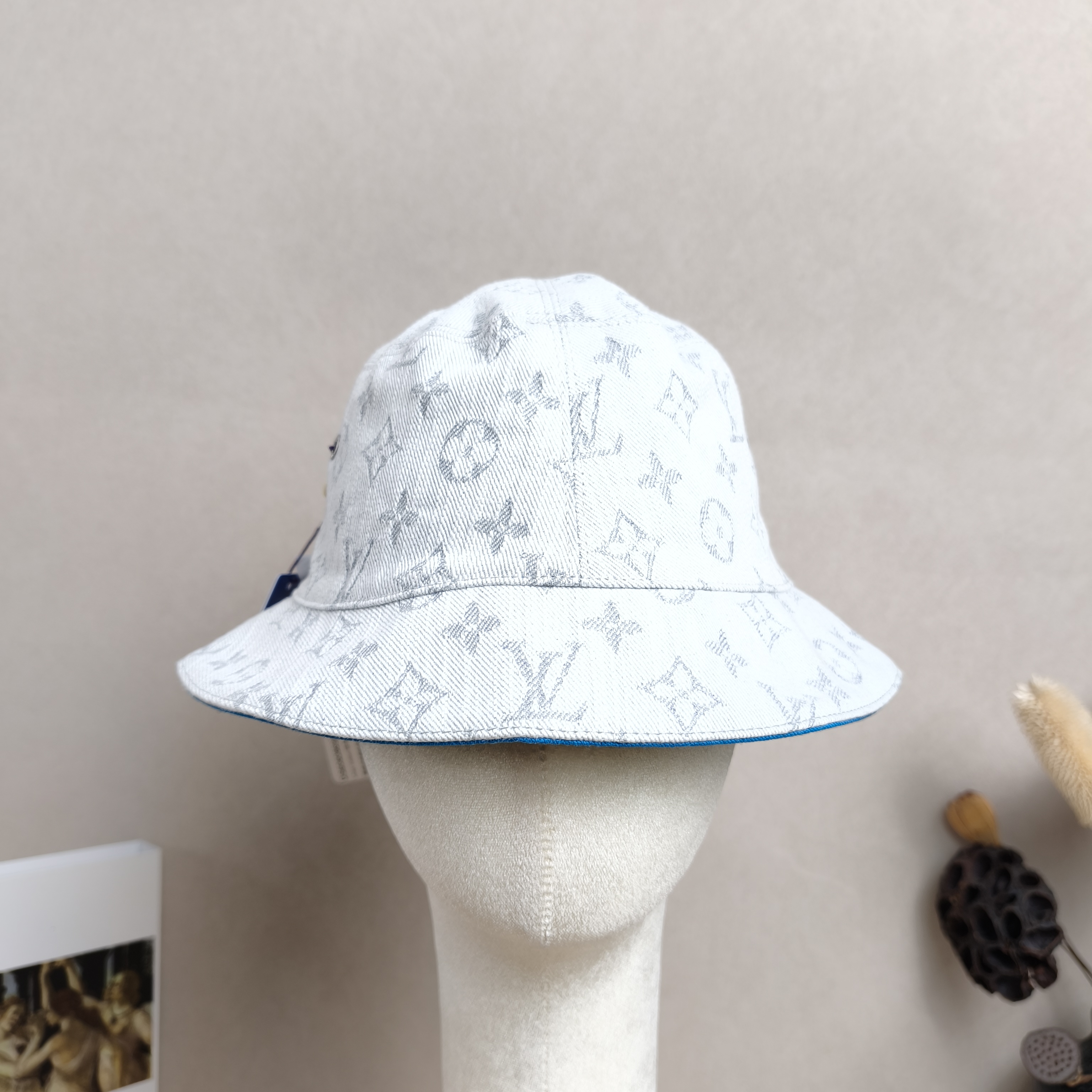 Louis Vuitton Blue Canvas One Size