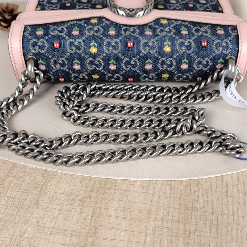 GUCCI Shoulder Bag Dionysus Embroidered Colorblock Small 25 × 7 × 13.5 cm — detail view 4 of 14